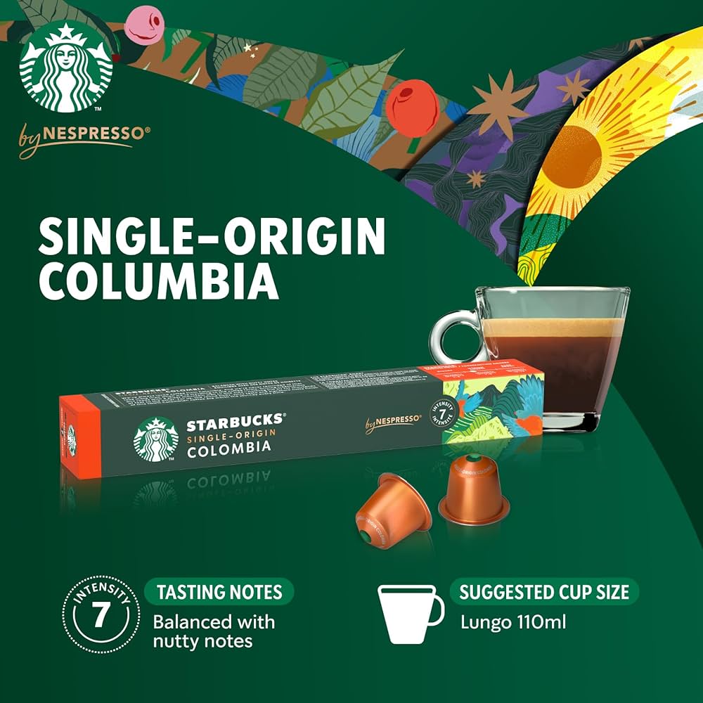 Starbucks by Nespresso Single-Origin Colombia Espresso Coffee Pods 57g