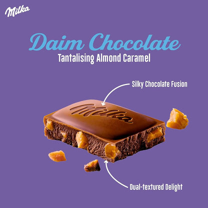 [BestBefore-27Oct2025] Milka Alpine Daim Milk Chocolate Bar 100g