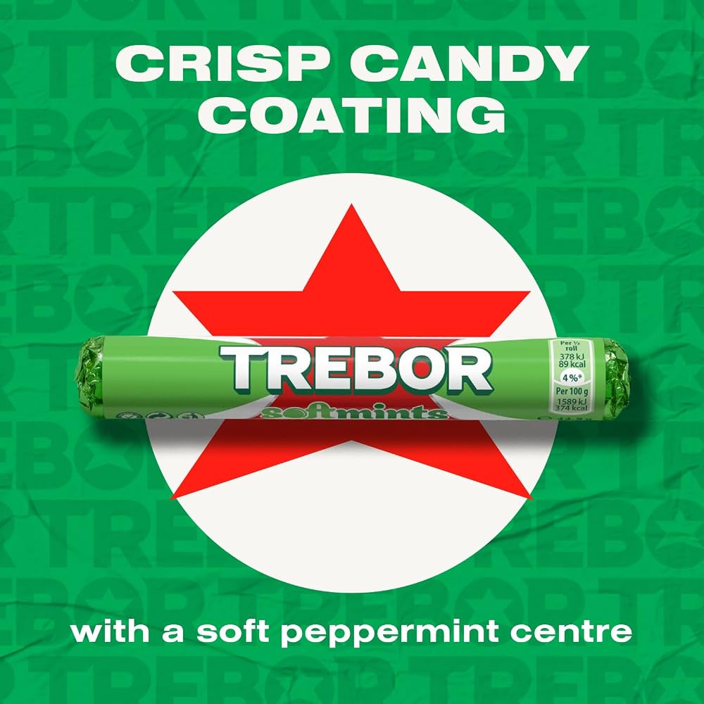 Trebor Soft Mint Peppermint 4 Pack 152g