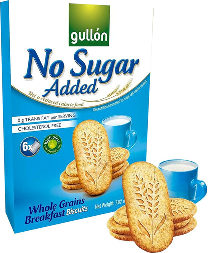 Gullon Whole Grain Breakfast Bakes No Added Sugar 216g