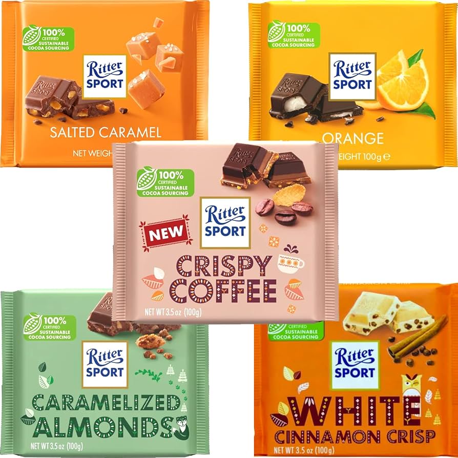 Ritter Sport Chocolate Bar Orange Flavour 100g