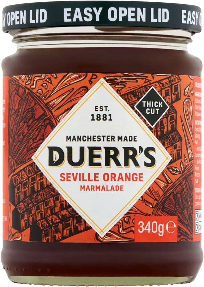 Duerr's Thick Cut Classic Seville Orange Marmalade 340g ดูเออร์ แยมส้มเซบีญ่า รสดั้งเดิม 340 กรัม