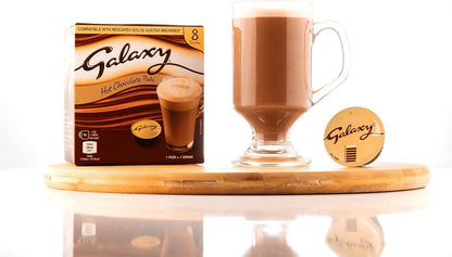 Galaxy Hot Chocolate Pods 8 Pack 136g กาแล็กซี่ ฮอตช็อกโกแลต แคปซูล 8 แพ็ค 136 กรัม