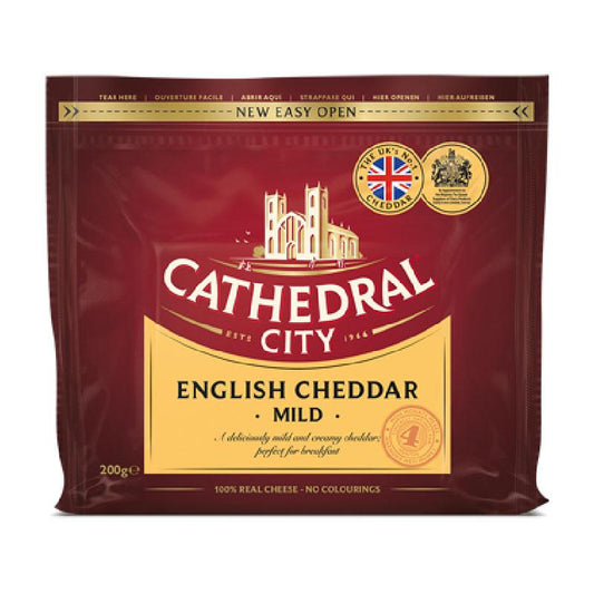 Cathedral City Mild Cheddar Cheese 200g คาธีดรัล ซิตี้ มายด์ เชดด้า ชีส 200 กรัม