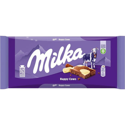 Milka Alpine Happy Cows Spotted Milk Chocolate Bar 100g