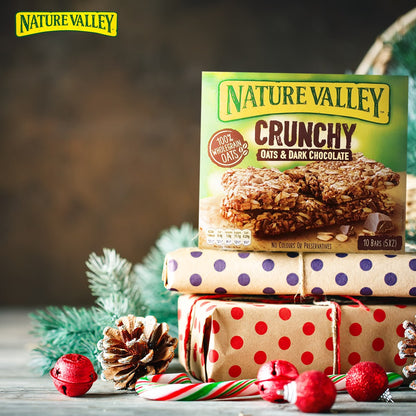 Nature Valley Crunchy Oats & Dark Chocolate [5 x 42g] 210g เนเจอร์ วัลเล่ย์ ข้าวโอ๊ต กรุบกรอบ และ ดาร์กช็อกโกแลต [5 x 42g] 210g