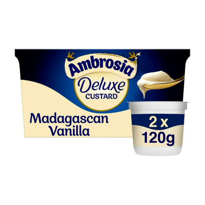 Ambrosia Deluxe Custard Madagascan Vanilla 2x120g