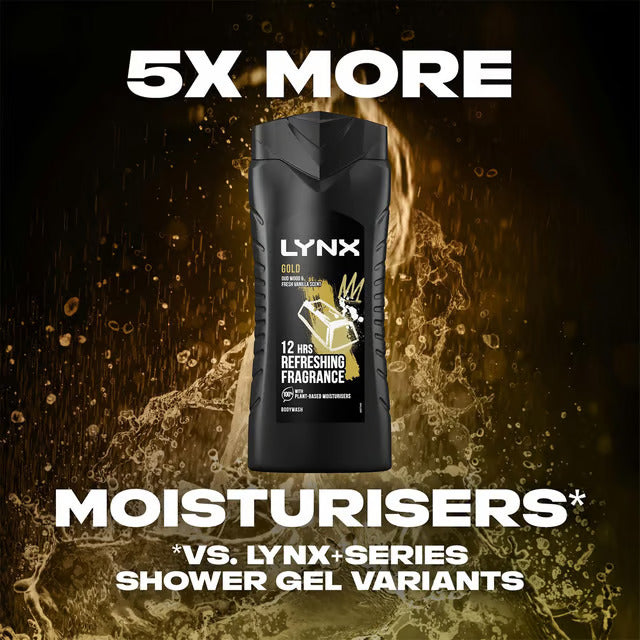 Lynx Gold Refreshing Fragrance Shower Gel Body Wash 225ml