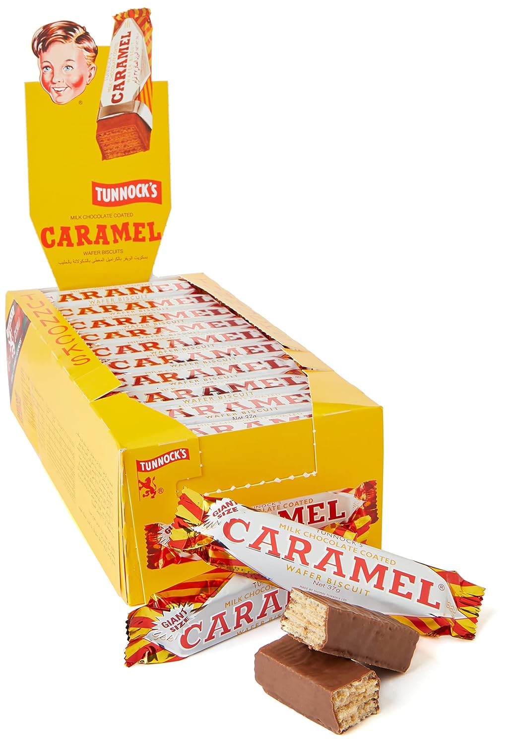 Tunnock's Milk Chocolate Coated Caramel Wafer Biscuit 30g [4 X 30g] 120g