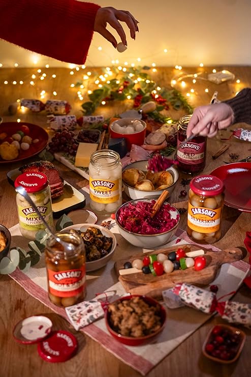 Sarsons Superb Medium & Tangy Silverskin Onions 460g