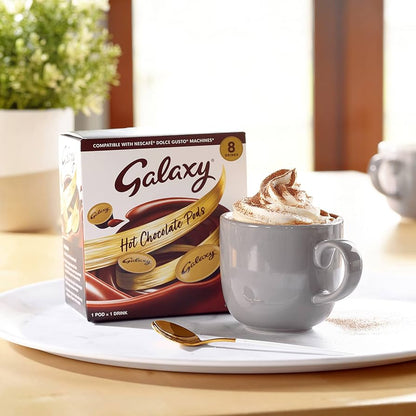 Galaxy Hot Chocolate Pods 8 Pack 136g กาแล็กซี่ ฮอตช็อกโกแลต แคปซูล 8 แพ็ค 136 กรัม