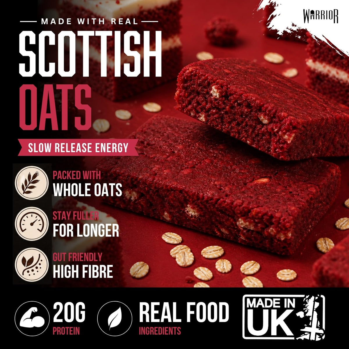 Warrior Raw Protein Oat Bar Red Velvet Brownie 75g