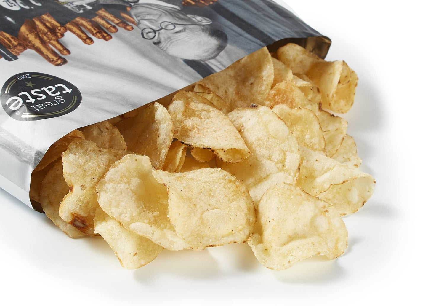 Tyrrells Sea Salt & Cider Vinegar Sharing Crisps 150g ไทเรล น้ำส้มสายชูหมักเกลือทะเลแบบทอดกรอบ 150 กรัม