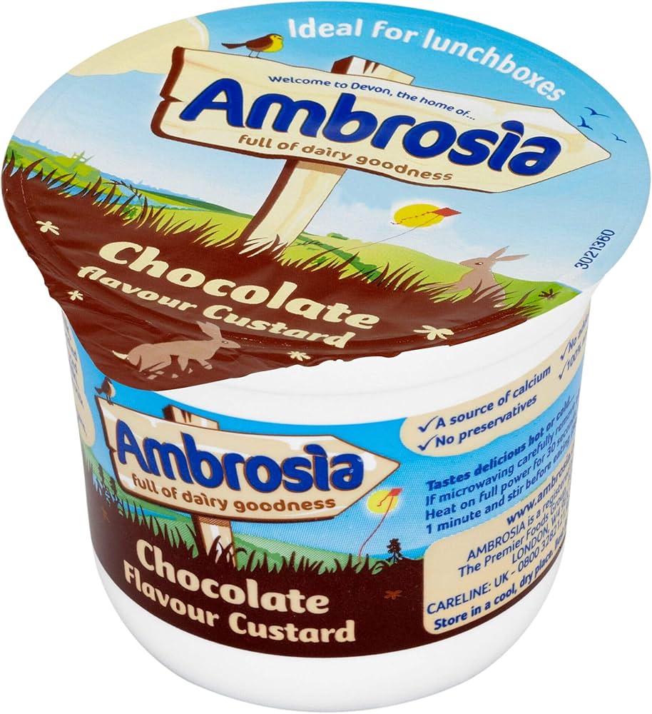 Ambrosia Chocolate Flavor Devon Custard 4x120g