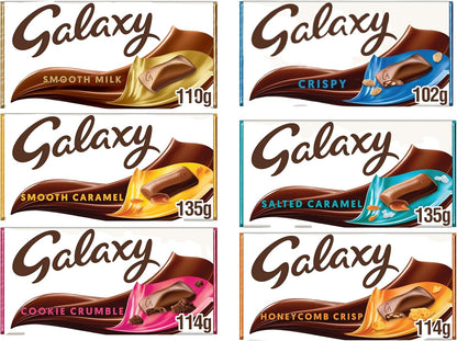 Galaxy Cookie Crumble & Milk Chocolate Block Bar 114g