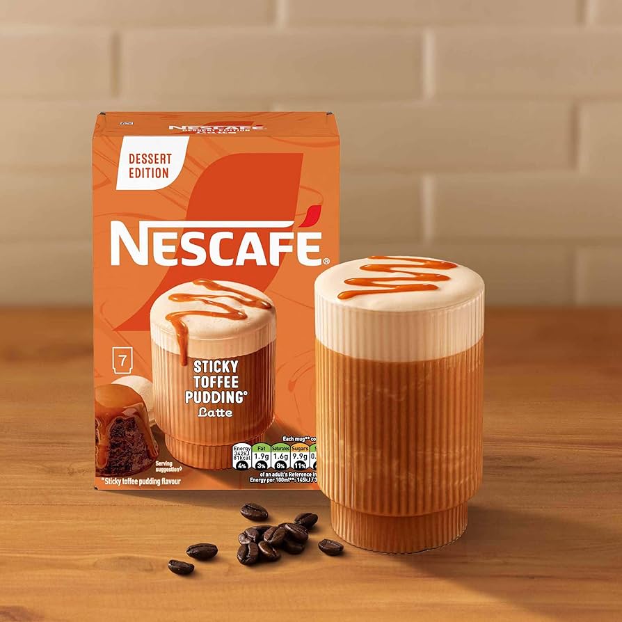 Nescafe Gold Sticky Toffee Pudding Latte Sachets 7 x 20g