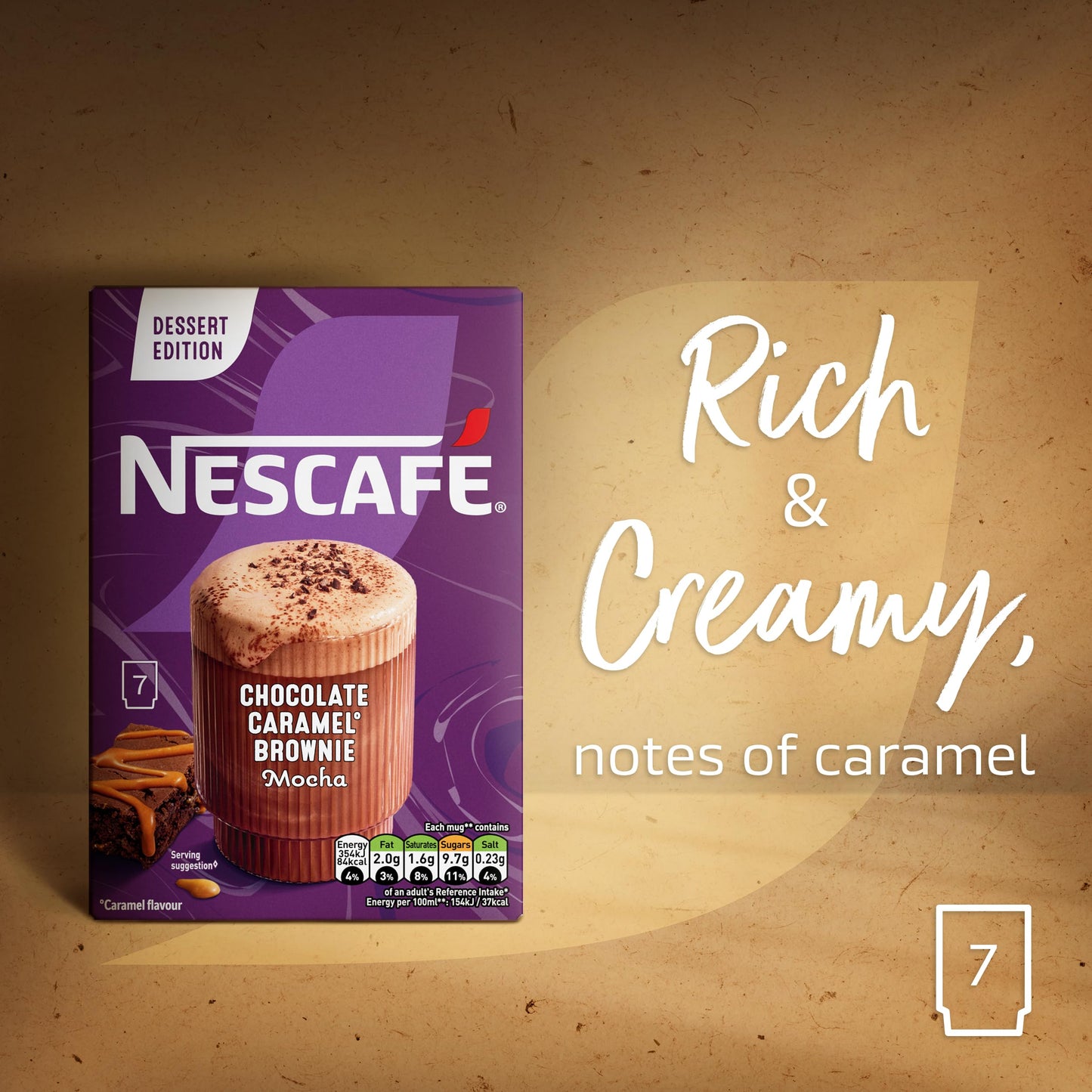 Nescafe Gold Chocolate Caramel Brownie Mocha Sachets 7 x 21.4g