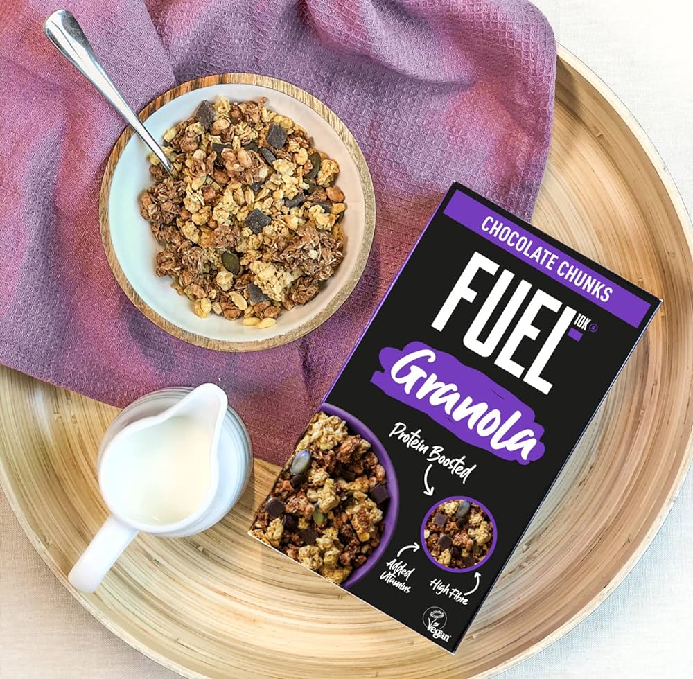 FUEL Protein Boosted Chocolate Chunks Granola 400g ฟิวล์ โปรตีนเสริมช็อคโกแลตชิ้นกราโนล่า 400 กรัม