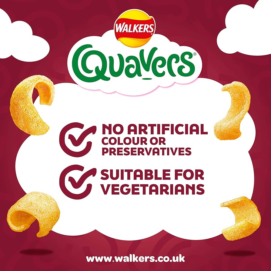 [BestBefore-28Sep2024] Walkers Quavers Grab Bag BBQ Sauce 34g Walkers ควาเวอร์ส แกร็บแบ็ก บาร์บีคิว 34กรัม