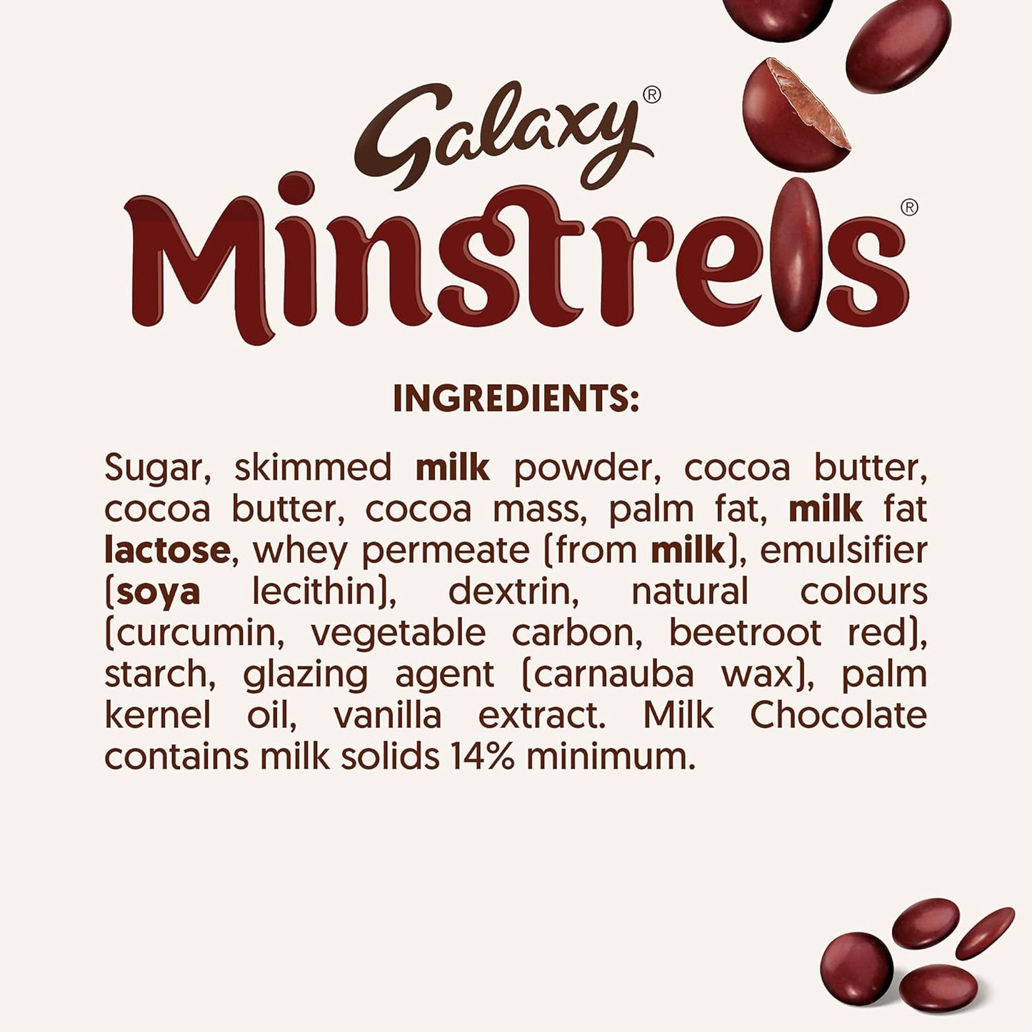 Galaxy Minstrels 3 Pack 126g กาแล็กซี่ ช็อกโกแลตนม 3 แพ็ค 126 กรัม