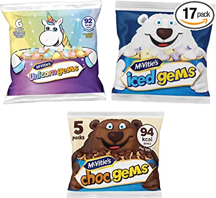 McVitie's Iced Gems Chocolate Multipack Biscuits [5 x 19g] 95g