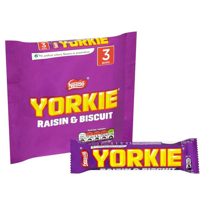 Yorkie Raisin & Biscuit Chocolate Bar Multipack [3x44g] 132g ยอร์คกี้ ลูกเกดและบิสกิต ช็อกโกแลต มัลติแพ็ค [3x44g] 132g