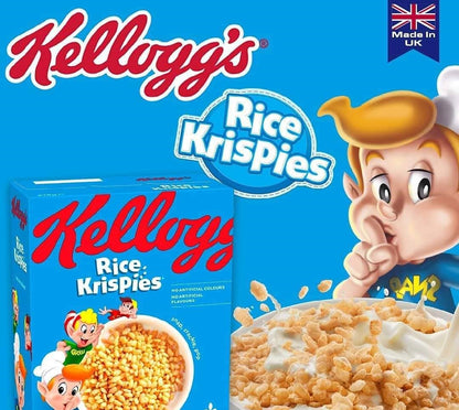 [Best Before 23-Aug-2024]Kellogg's Rice Krispies Cereal 430g เคลล็อกส์ ข้าวอบธัญพืชเสริมวิตามิน และ ธาตุเหล็ก ซีเรียล 430 กรัม