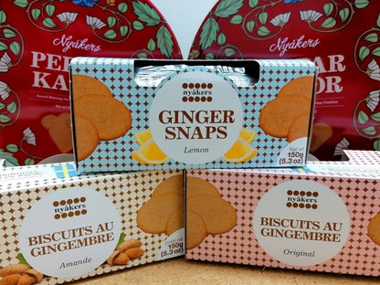 Nyakers Orange Ginger Snap Cookies 150g ไนแอกเกอร์ คุกกี้รสส้มขิง 150 กรัม