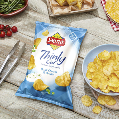 [Best before 18-Oct-2026]Smith's Thinly Cut Sour Cream & Onion Flavor Chips 175g