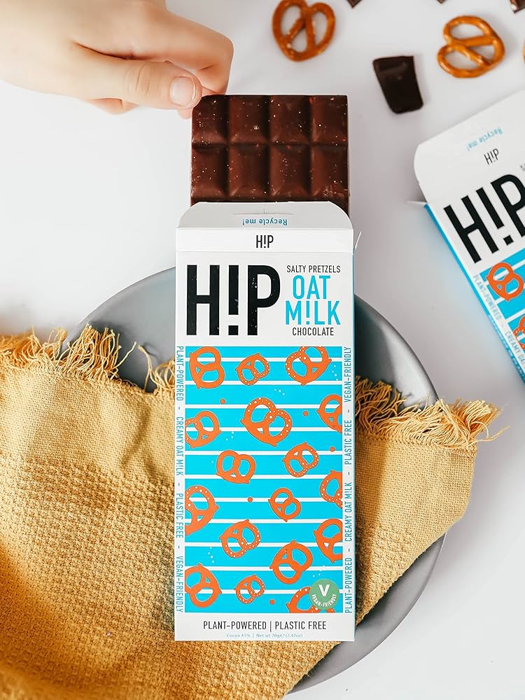 [Best Before 31Oct2025] Hip Oat Milk Cookies Salty Pretzel Chocolate 70g