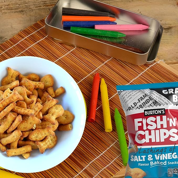 [Best Before 31/Jul/2024]Burton’s Fish 'n' Chips Salt & Vinegar 5 pack 125g ฟิช แอนด์ ชิปส์ เกลือและน้ำส้มสายชู 5 แพ็ค 125 กรัม