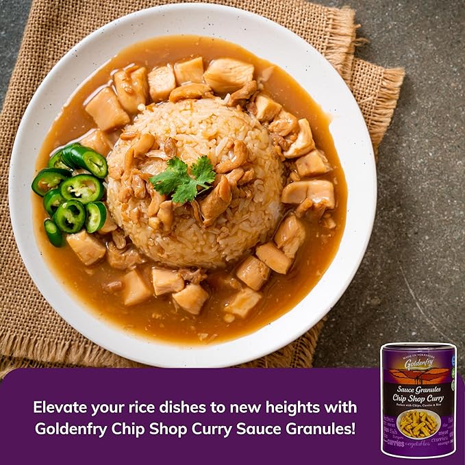 Goldenfry Chip Shop Curry Sauce Granules 160g โกลเด้นฟราย ชิปช็อป ซอสพริกแกงเม็ด 160 กรัม