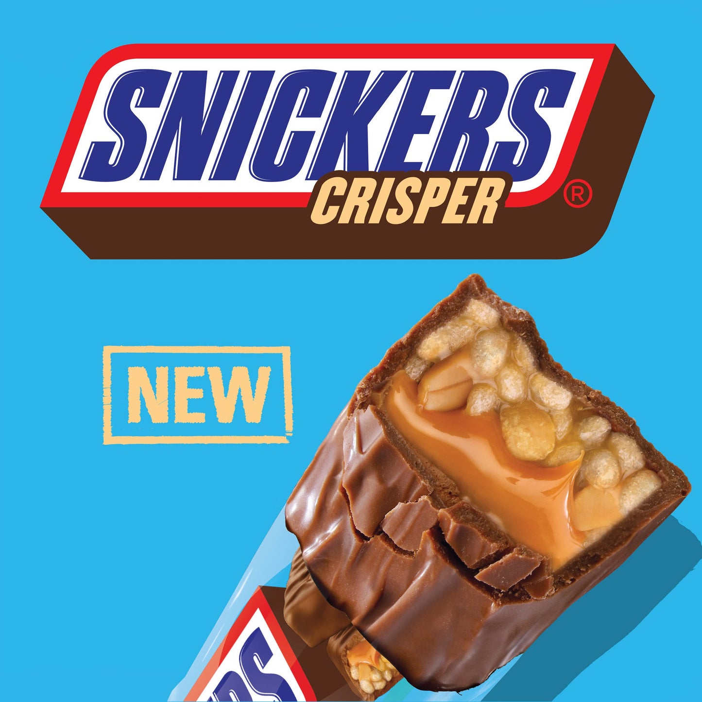 Snickers Crisp Triple Treat Fruit & Nut Multipack Chocolate Bar Snack 128g