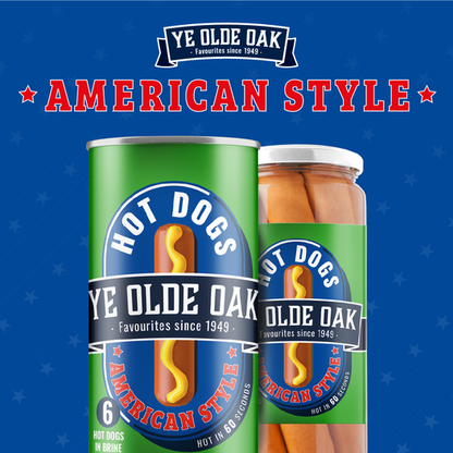 Ye Olde Oak American Style Hot Dogs 400g Ye Olde Oak อเมริกันสไตล์ฮอทด็อก 400ก