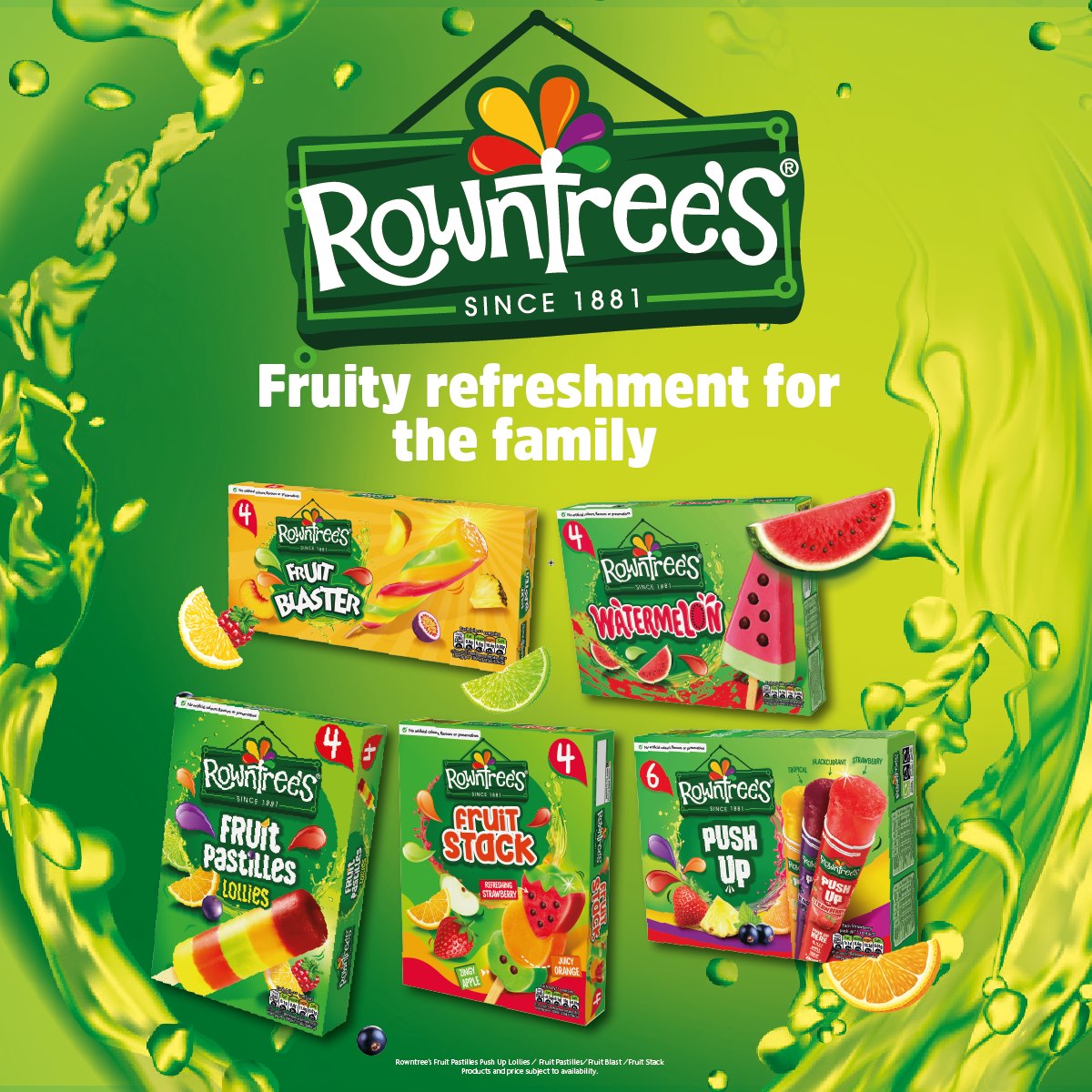 Rowntrees Fruit Stack 4X70ml โรว์ทรีส์ ฟรุ๊ต สแต็ค 4X70 มิลลิกรัม