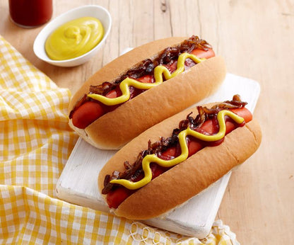 Ye Olde Oak 6 American Style Hot Dogs in Brine 560g ยี โอล โอ๊ค 6 ฮอทด็อก สไตล์อเมริกันในน้ำเกลือ 560 กรัม