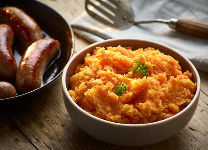 Aunt Bessie's Carrot & Swede Mash 500G อ้าน เบสซี่ แครอท และ หัวผักกาดบดกับเนย ผสม เครื่องปรุงรส 500 กรัม