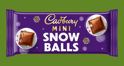 Cadbury Mini Snowballs Chocolate Bar 110g แคดเบอรี มินิ สโนว์บอล ช็อกโกแลต บาร์ 110 กรัม