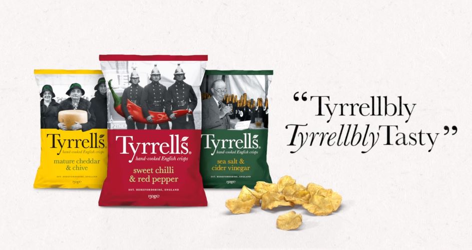 Tyrrells Mature Cheddar & Chive  Crisps 150G ไทเรล เชดด้าชีส และ มันฝรั่งทอดกรอบ 150 กรัม