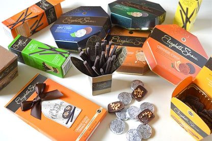 Elizabeth Shaw Chocolate Orange Flutes 105g เอลิซาเบธ ชอว์ ช็อกโกแลต ฟลุต รสส้ม 105 กรัม