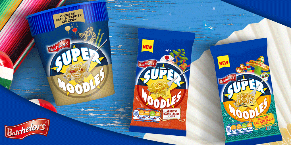 Batchelors Super Noodles Pot Bbq Beef 75G แบทเชอเลอร์ส ซุปเปอร์ นู้ดเดิล พอท เนื้อบาร์บีคิว 75 กรัม