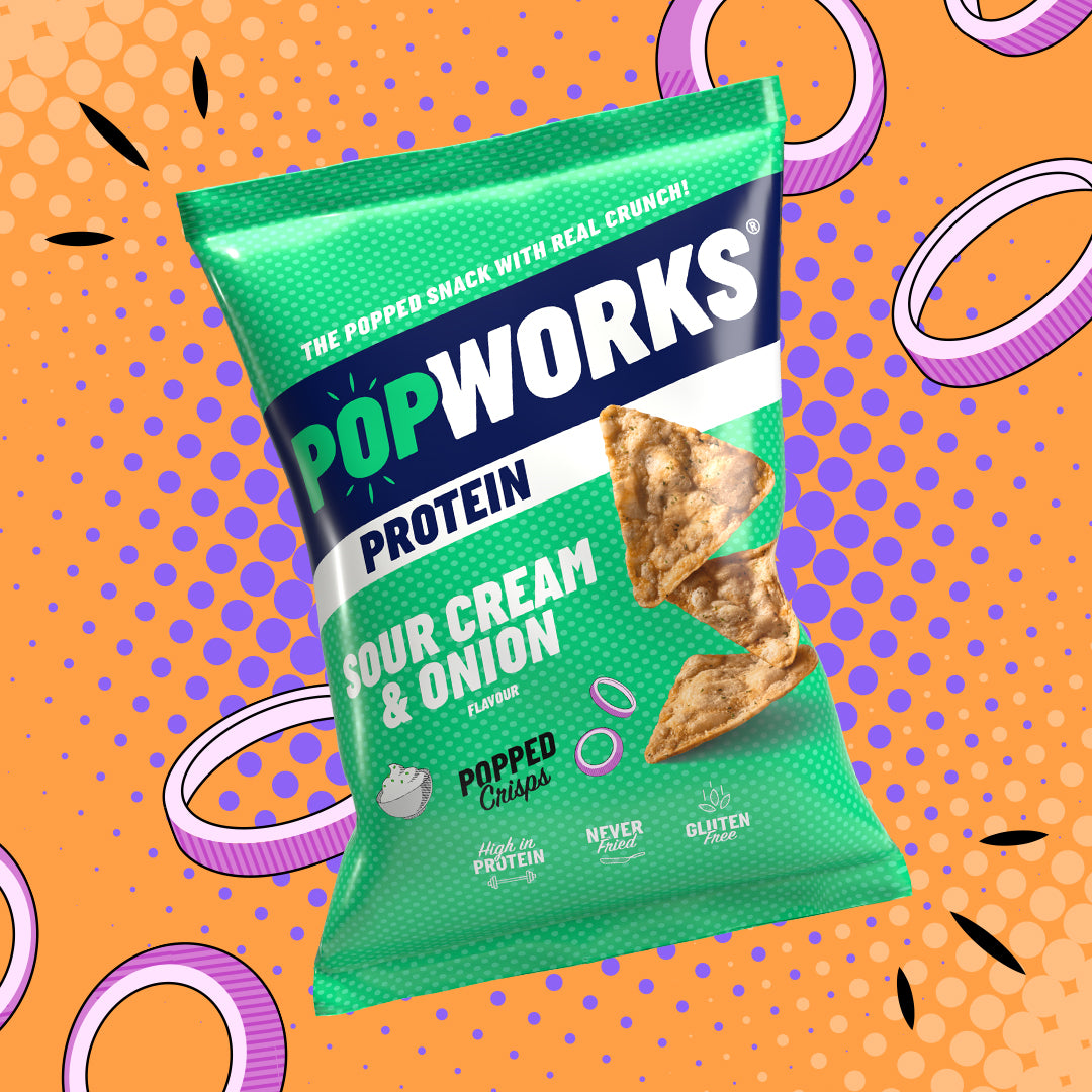 [BestBefore-21Sep2024] Popworks Sour Cream & Onion Popped Crisps 85g ป๊อปเวิร์คซาวครีมและหัวหอมป๊อปคอร์น 85ก