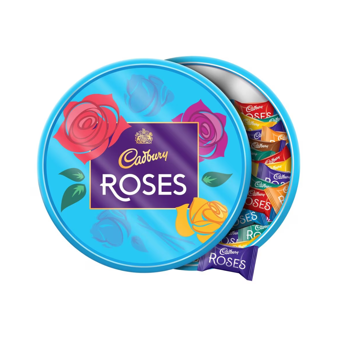 Cadbury Roses Chocolate Tub 550g แคดเบอรี โรสเซส ช็อกโกแลตรวมรส แบบกล่อง 550กรัม