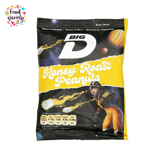 [Best Before 15-Sep-2024]Big D Honey Roasted Peanuts 160g บิ๊กดี ถั่วลิสงอบน้ำผึ้ง 160g