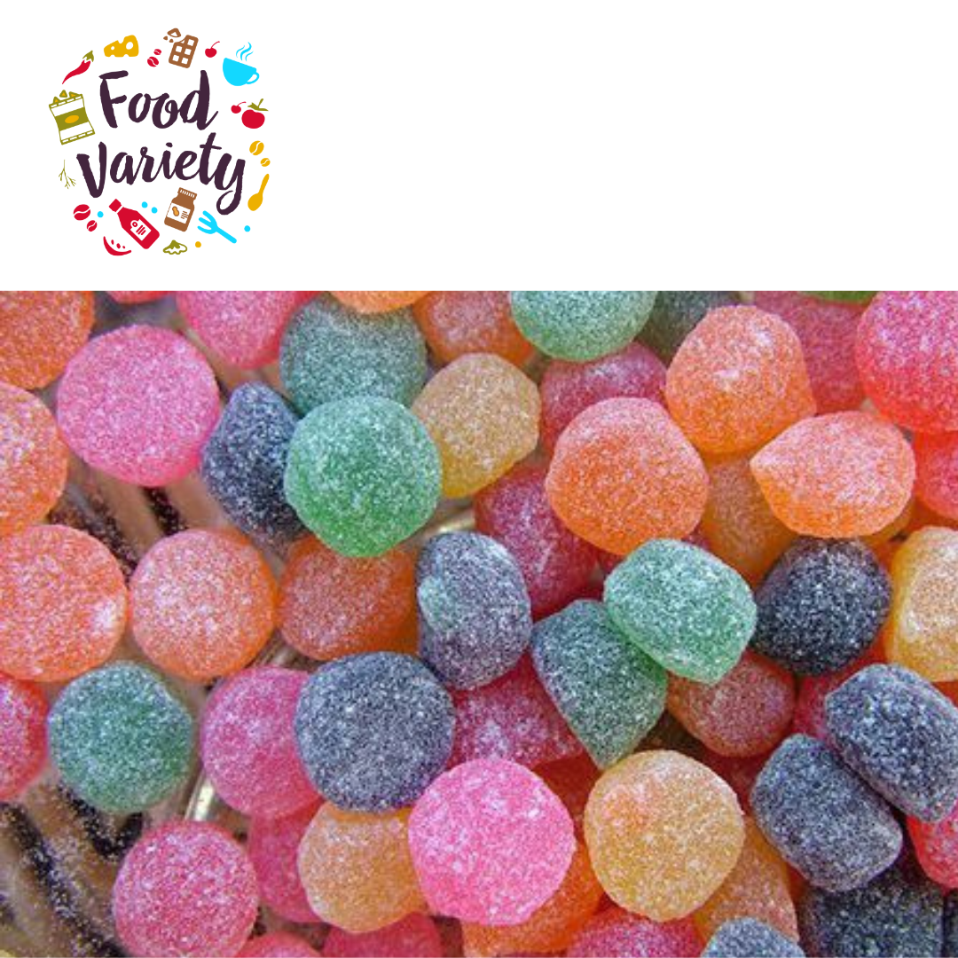 Food Variety American Hard Gummy Sweets Coated With Sugar Fruit Flavour Gums