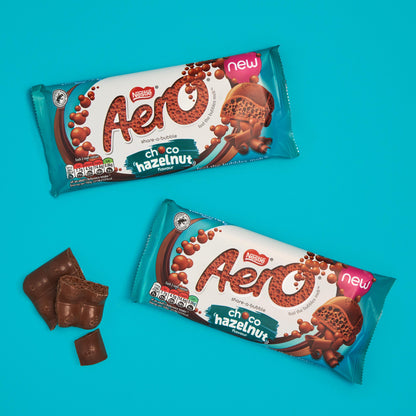 Aero Hazelnut Flavour Choco 90g แอร์โร่ ช็อกโกแลต รสเฮเซลนัท 90 กรัม