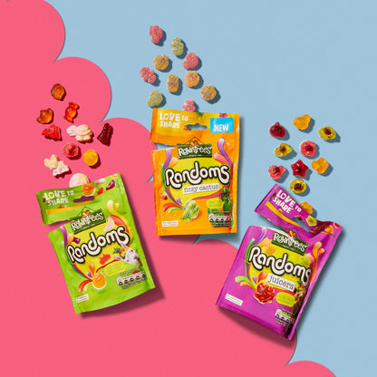 Rowntree's Randoms Fizzy Cactuz Sweets Sharing Bag 130g โรว์ทรี เยลลี่รสผลไม้ เคลือบรสเปรี้ยว 130 กรัม