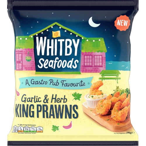 [Best Before 31-July-2024] Whitby Seafoods Breaded Garlic & Herb Prawns 290g วิทบี้ ซีฟู้ดส์ กุ้งชุบเกล็ดขนมปังกระเทียม และ สมุนไพร 290 กรัม