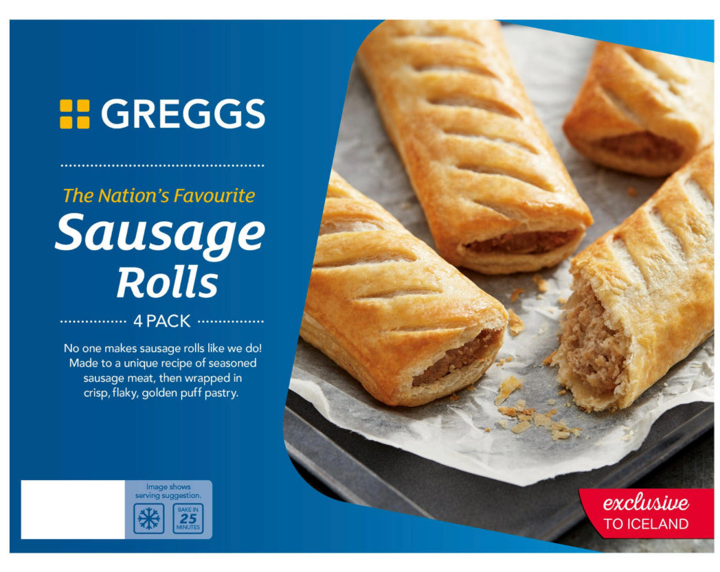 [Best Before 31-Oct-2024 ] Greggs 4pk Sausage Roll 427g