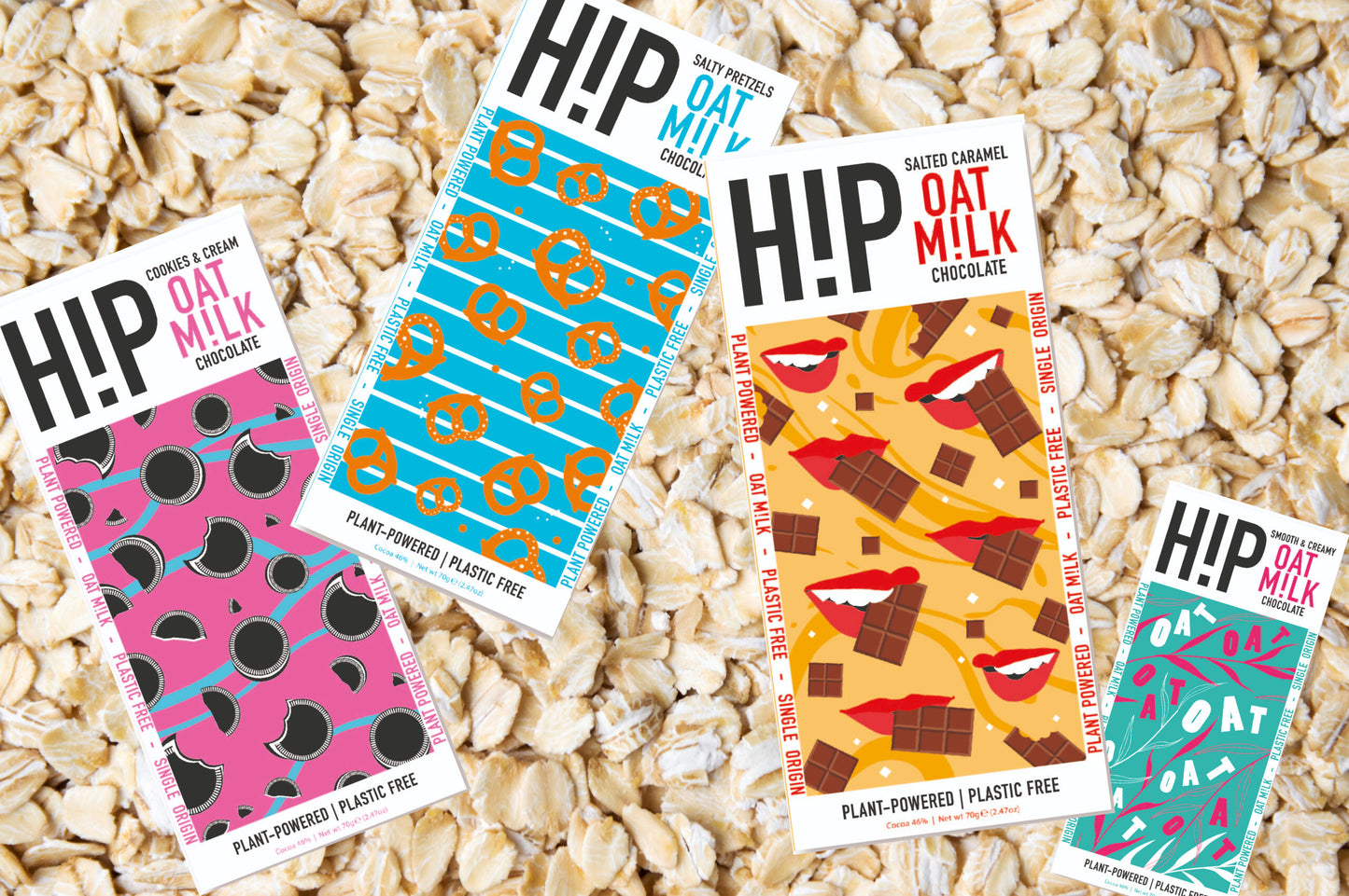 [Best Before 31Oct2025] Hip Oat Milk Cookies Salted Caramel Chocolate 70g